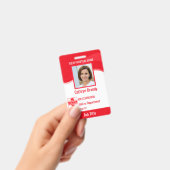 Red custom ziekenhuis Employee Security, logo Badge (Handheld)
