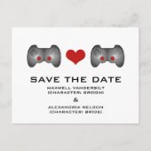 Red Cute Gamer bespaart het Briefkaart Datum (Voorkant)