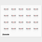 Red Cute Gamer Hartelijk dank, Stickers (Vel)