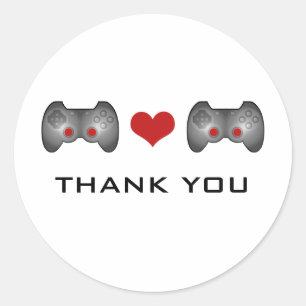 Red Cute Gamer Hartelijk dank, Stickers