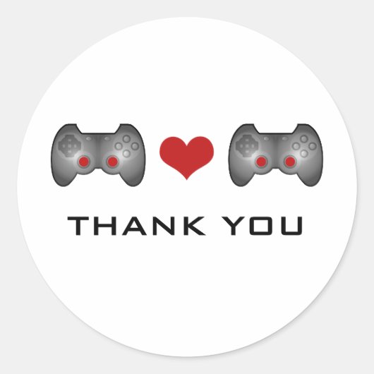 Red Cute Gamer Hartelijk dank, Stickers (Voorkant)