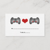 Red Cute Gamer Place Card Plaatskaartje (Voorkant)