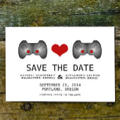 Red Cute Gamer Save the Date Invite
