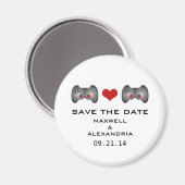 Red Cute Gamer sparen de Datum Magnet (Voorkant / Achterkant)