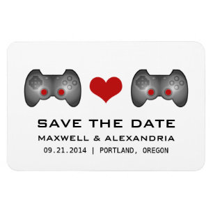 Red Cute Gamer sparen de Datum Magnet Magneet