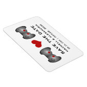 Red Cute Gamer sparen de Datum Magnet Magneet (Rechterzijde)