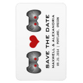 Red Cute Gamer sparen de Datum Magnet Magneet (Verticaal)