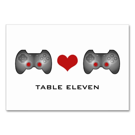 Red Cute Gamer Table Kaart (Voorkant)