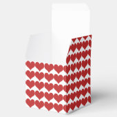 Red Cute Hearts Pattern Favor Boxes Bedankdoosjes (Geopend)
