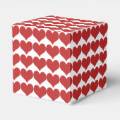 Red Cute Hearts Pattern Favor Boxes Bedankdoosjes (Achterkant)