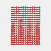 Red Cute Hearts Pattern Fleece Blanket (Voorkant)
