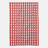 Red Cute Hearts Pattern Kitchen Towel Theedoek (Verticaal)
