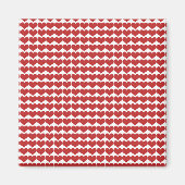 Red Cute Hearts Pattern Magnet (Voorkant)