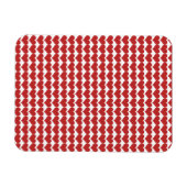 Red Cute Hearts Pattern Magnet Magneet (Horizontaal)