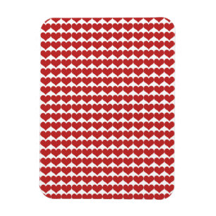 Red Cute Hearts Pattern Magnet Magneet