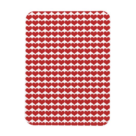 Red Cute Hearts Pattern Magnet Magneet (Verticaal)