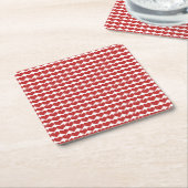 Red Cute Hearts Pattern Onderzetter (Schuin)