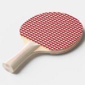 Red Cute Hearts Pattern Ping Pong Paddle Tafeltennisbatje (Voorkant Gekanteld)