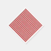 Red Cute Hearts Pattern Servet (Hoek)