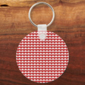 Red Cute Hearts Pattern Sleutelhanger (Voorkant)