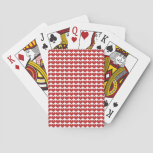 Red Cute Hearts Pattern-speelkaarten Pokerkaarten