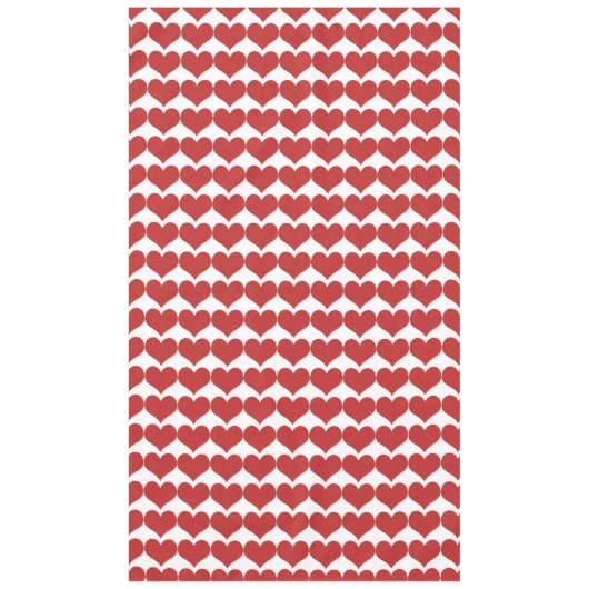 Red Cute Hearts Pattern Tablecloth Tafelkleed (Voorkant)