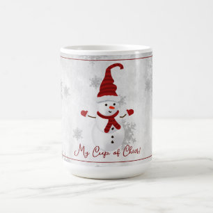 Red Cute Sneeuwman Vakantie Mok