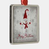 Red Cute Sneeuwman Vakantie Ornament (Rechts)