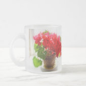 Red Cyclamen Flowers Matglas Koffiemok (Links)