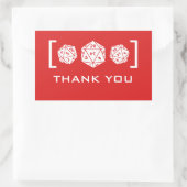 Red D20-desktop gamer Hartelijk dank, Stickers (Tas)