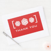 Red D20-desktop gamer Hartelijk dank, Stickers (Envelop)