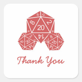 Red D20-desktop - Hartelijk dank, Stickers