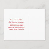 Red D20-desktop Save the Date Briefkaart (Achterkant)