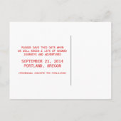 Red D20-desktopgamer bespaart het Briefkaart Datum (Achterkant)