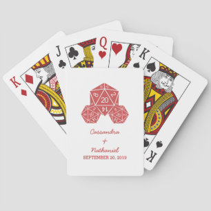 Red D20 Dice Wedding-speelkaarten Pokerkaarten