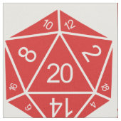Red D20-stookolie Stof (Close Up)