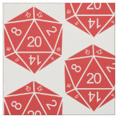Red D20-stookolie Stof (Swatch)