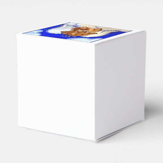 Red Dachshund Angel Bedankdoosjes (Achterkant)