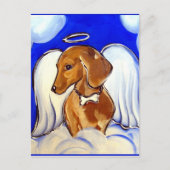 Red Dachshund Angel Briefkaart (Voorkant)