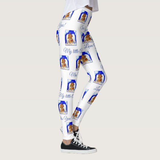 Red Dachshund ANGEL Leggings (Rechts)