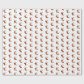 Red Dachshund Birthday Cadeaupapier (Vlak)