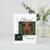 Red Dachshund Briefkaart (Staand voorkant)