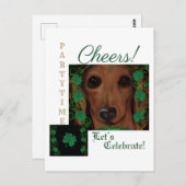 Red Dachshund Briefkaart (Voorkant / Achterkant)