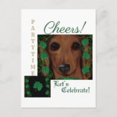 Red Dachshund Briefkaart (Voorkant)