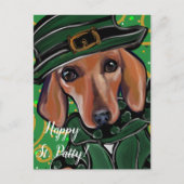 RED DACHSHUND BRIEFKAART (Voorkant)