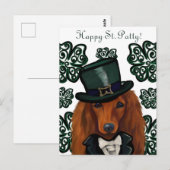 RED DACHSHUND BRIEFKAART (Voorkant / Achterkant)