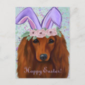 RED DACHSHUND BRIEFKAART (Voorkant)