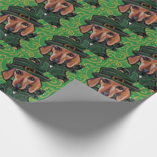 RED DACHSHUND CADEAUPAPIER (Hoek)