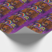 RED DACHSHUND CADEAUPAPIER (Hoek)