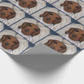 Red Dachshund Cadeaupapier (Hoek)
